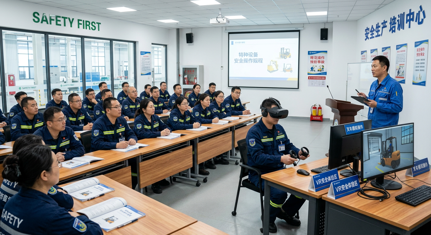 德胜安全培训基地课堂与 VR 虚拟实操